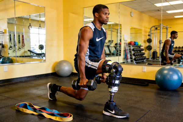 篮球运动员伤病恢复训练场景